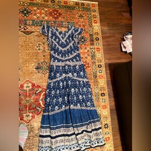 Sea Blue and White Patterned dress